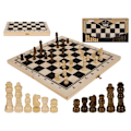 Miniatyrbild 2 av 5: Schackspel i Trä / Schack - Brädspel / Sällskapsspel - 34 cm beige 423