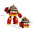 Pikkukuva 4 / 5: 6 kpl/setti 2023 Korea Speelgoed Polis Robocars Transformatie Robot Poli Roy Amber Anime Metall Actionfigur Tecknad Leksaksbil Barn 6PCS WITH COLORBOX