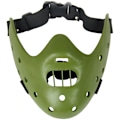 Miniatyrbillede 3 af 5: Halloween Maske Hannibal Lecter Maske Gysende Halloween Rollespil Realistisk Gyser Morder Maske Halv Ansigt Hovedbeklædning Harts Brown