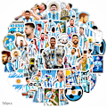 Pikkukuva 1 / 5: 50 kpl Lionel Messi -tarroja Vedenpitävät kannettavan tietokoneen rullalautalaukun tee-se-itse-tarrat-FA2- 50PCS