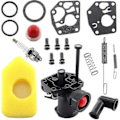 Pikkukuva 1 / 5: Briggs Stratton ruohonleikkurin kaasuttimen korjaussarja - suodatin, säädin, kalvo - sopii malleihin 499809 498809A 494406 795477 795469 794147 699660