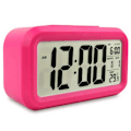 Miniatyrbild 1 av 4: Stor LCD-skärm Mute Smart Light Elektronisk väckarklocka Rose red