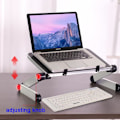 Miniatyrbild 4 av 8: Hopfällbart Laptopbord, Aluminium ergonomiskt stativ (vit) silver 875