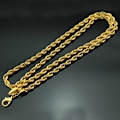 Miniatyrbild 2 av 3: Cordell halsband i rostfritt stål med 18k guldplätering 2mm tjock,60cm lång