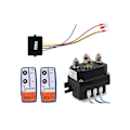 Miniatyrbilde 1 av 5: 12v 250a Vinsch Fjernkontroll Kontakt Vinsch Styring Solenoid Relé Dobbel Fjernkontrollsett Bil Motorsykkel Off Road