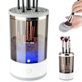Miniatyrbillede 1 af 5: Elektrisk makeupbørste-renser, makeupbørste-rensningsmaskine med børste-rensningsmåtte, automatisk kosmetisk børste-rengøringsværktøj