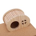 Miniatyrbilde 4 av 8: Trehus med stige for hamster, slitesterk hamsterplattform med gjemmested for små dyr chinchilla kanin-XF7-