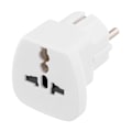 Miniatyrbild 1 av 3: DELTACO Reseadapter, anslut UK/IT/SUI/FRA/USA-enheter till EU-uttag 200 white