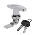 Miniatyrbilde 1 av 10: Lastebillås T-håndtak Lås Tilhenger Sperre CHROME Chrome