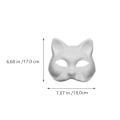 Miniatyrbillede 2 af 3: 15 stk hvide dekorative malbare masker halv ansigt kattemasker Halloween fest tomt papir almindeligt