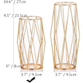 Miniatyrbillede 3 af 5: Glas Blomster Vase med Geometrisk Metal Støttestativ, Krystal Cl