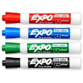 Miniatyrbilde 2 av 5: Expo Low-odor Chisel Point Dry Erase Marker Set, Designet for Whiteboards, Glass og de Fleste Ikke-porøse Overflater, 4 Fargemarkører