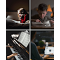 Miniatyrbillede 5 af 5: Læselampe USB Opladbar 2 Lysstyrke Justerbar Hvid