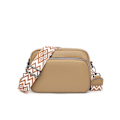 Miniatyrbild 1 av 5: Crossbody väska för kvinnor i läder - Liten axelväska med dragkedja - Spotförsäljning khaki