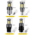 Miniatyrbillede 2 af 5: T15 W16W 12V-24V (2-pak) LED-bilpære 921 912, 800 lm hvid 6500K, til bilens LED-baklygter, parkering, baklygter.