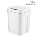 Miniatyrbilde 1 av 4: Smart Induksjonsstyrt Berøringsaktivert Søppelbøtte Selvlukkende Selvforandrende Papirkurv Automatisk Loppåpning For Basic White 14L