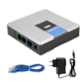 Miniatyrbilde 2 av 5: VoIP Gateway Internettlf 2-portsadapter SIP RJ45-kabel for Linksys PAP2T EU-kontakt 100-240V