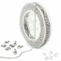 Miniatyrbild 1 av 4: Rostfria Halsbandskedjor - Kedjor för Smyckestillverkning (12 m, 1,5 mm Curb Chain)