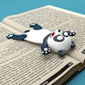 Pikkukuva 3 / 4: Upeat kirjanmerkit, hauskat 3D-animaatioeläimet kirjanmerkit opiskelijoille toimistotarvikkeet Panda