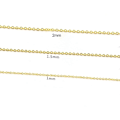 Miniatyrbillede 2 af 2: Guld halskæde i rustfrit stål med 18k guldbelægning 2mm tjock, 40 cm lång
