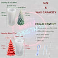Miniatyrbillede 5 af 5: 2 stk. forme til lysfremstilling, 3D-juletræ 2022 Xmas Trees