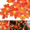 Miniatyrbilde 1 av 5: Lønnetre lyslenke - brukt til Thanksgiving Halloween-dekor