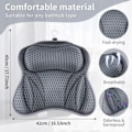 Pikkukuva 3 / 5: Kylpyammetyyny kaulan ja hartioiden tuella, 4D Air Mesh -teknologia, nopea kuivuminen 6 imukupilla, 42*45cm