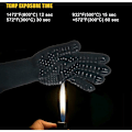 Miniatyrbilde 4 av 5: BBQ-hansker 1 par, varmebestandige ovnshansker opptil 932°F Universal Cooking Gloves for grilling og ovn, par grillhansker