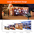 Miniatyrbild 5 av 5: Jul Snöflinga Projektor Ljus Utomhus, Jul Snöfall LED Belysning Projektor med Fjärrkontroll, Vattentät Snöfall Landskapsljus