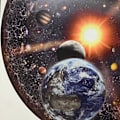 Miniatyrbillede 3 af 7: 1000 stk Rundt Puslespil Universum Solsystem Planet med Sol Jorden Børn Voksen Legetøj