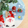 Miniatyrbillede 3 af 5: 1 stk 120 cm tomte Rudolph ansigtløs gammel mand trykt træskjort