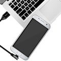 Miniatyrbild 4 av 6: Vinklad MicroUSB-kabel USB 2.0 15W 1m