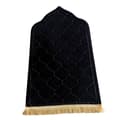 Muslim Prayer Mat with Embossing Process, Foldable and Portable Prayer Mat for Effective Knee Protection Black-FA- Black 1