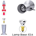 Miniatyrbillede 5 af 6: 2-pak R39 E14 Reflekterende Glødepære Spotlight Dimbar Lavalampe 25W S