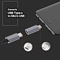 Miniatyrbillede 2 af 5: USB-C til Micro-USB-adapter, (4-pak) Type C Hun til Micro USB Han Konverteringsstik Understøtter Opladning Data Synkronisering (Grå)-FA-