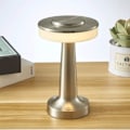 Miniatyrbillede 1 af 5: Touch bærbar trådløs bordlampe 3-niveau touch-dæmper indbygget USB-batteriport soveværelse sengelampe bar atmosfærelampe bord sølv