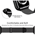 Miniatyrbillede 2 af 4: Rem til Apple Watch 41mm 40mm 38mm Dobbelt magnetisk justerbar erstatningsrem til iWatch Series 9 8 SE 7 6 5 4 3 2 1, Sort Black
