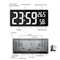 Miniatyrbillede 5 af 5: Stor digital vægur med digitalt display