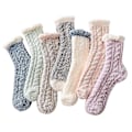 Miniatyrbild 1 av 5: 7-pack Fuzzy Plush Sockor för Kvinnor och Flickor - Vinter, Fluffiga, Casual