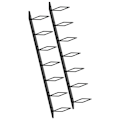 Miniatyrbilde 4 av 6: vidaXL Veggmontert vinstativ for 14 flasker, 2 stk, svart metall black 4100