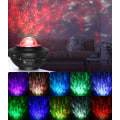 Miniatyrbillede 2 af 5: LED Stjernehimmel Projektor, Roterende Vandbølge Stjerne Projektor