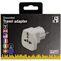 Miniatyrbild 3 av 3: DELTACO Reseadapter, anslut UK/IT/SUI/FRA/USA-enheter till EU-uttag 200 white
