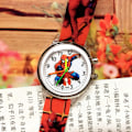 Miniatyrbillede 2 af 2: Blinkende lys Spiderman ur red