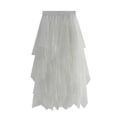 Miniatyrbilde 1 av 4: Kvinner Tyllkjole Elastisk Midje Mesh Lang Stykke Kjole white