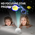 Miniatyrbillede 7 af 8: Galaxy projektor natlampe, 360° roterende justerbar fokus stjernehimmel projektionslys, velegnet til baby børns soveværelse loft/legeværelse/fest/bar