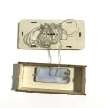 Miniatyrbillede 8 af 8: LED Træplakette Måne Stjerne MOON Moon