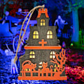 Pikkukuva 4 / 5: Puinen Halloween-riipus, valaistu, paristokäyttöinen, tukeva käsityö