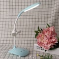 Miniatyrbillede 3 af 5: USB-genopladelig 5W LED-bordlampe med ventilator, 3-trins dæmpning KLB