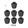 Pikkukuva 4 / 5: 7-pack/lot Premium Resin självvattnande växtblomkruka Snygg Gray-black 110
