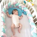 Miniatyrbild 3 av 5: Sängkantskydd för spjälsäng, nyfödd baby, perfekt för resor, sammetskudde, beige, 2M